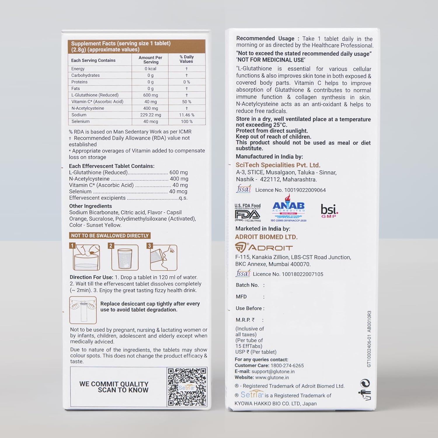 GLUTONE 1000 Setria L-Glutathione Effervescent Tablets | Vitamin C 40M silk N vital GLUTONE 1000 Setria L-Glutathione Effervescent Tablets | Vitamin C 40M silk N vital
