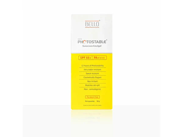 Photostable Bello Sunscreen Emulgel SPF 55+/PA++++ 50G