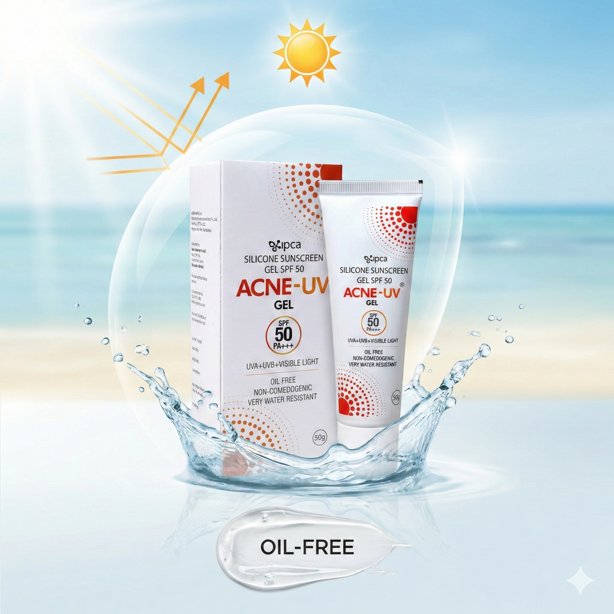 Acne-UV Gel Sunscreen SPF 50 PA+++ 50G